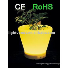 Decoration LED flower pot IP54 RGB color changing rechargeable luminous planter pots